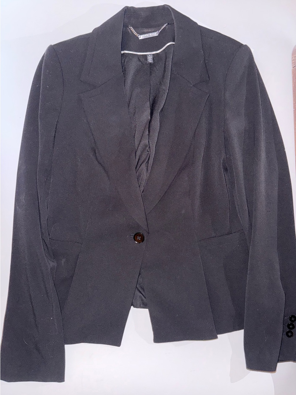White House Black Market Women's Black Single-Button Blazer